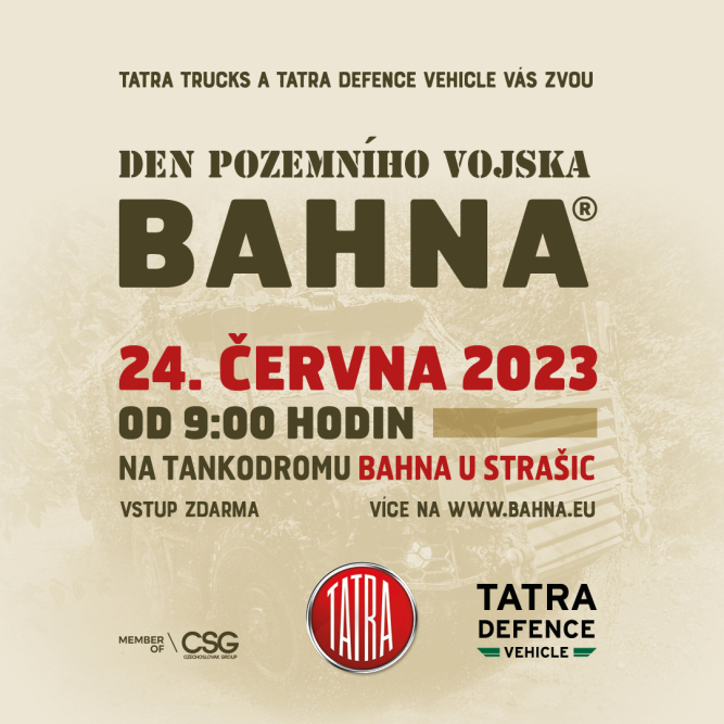 Kopřivnické firmy Tatra Trucks a Tatra Defence Vehicle předvedou na Bahnech tatrovky a obrněnce
